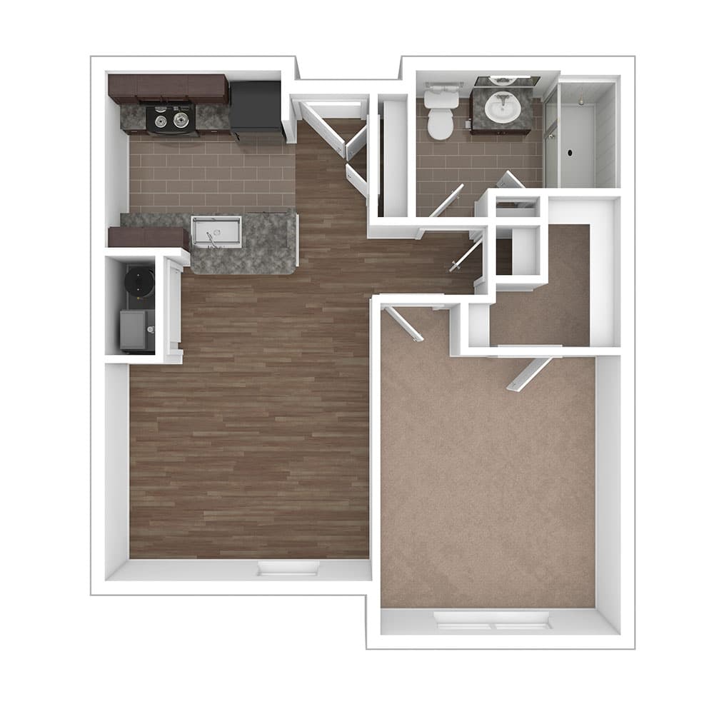 Style A1.a 1 Bedroom | 1 Bath 603 Square Feet $Call for Pricing